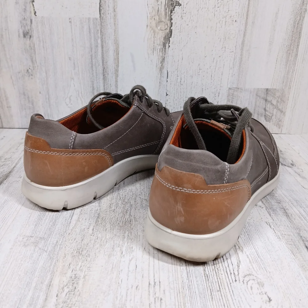 Ecco‎ Gray Nubuck Leather Lace-Up Casual Comfort Sneakers #10